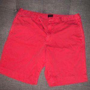 J. Crew Stanton Shorts Red 34 Waist 9” Inseam